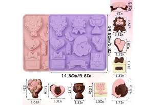 Molde silicona 11 figuras Dia de la Madre